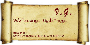 Vázsonyi Gyöngyi névjegykártya